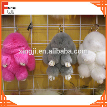 Lindo Coelho Rex Rabbit Fur Keychain